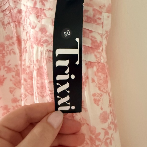 Floral Pink Dress with Ruffle Sleeves - Picture 3 of 10